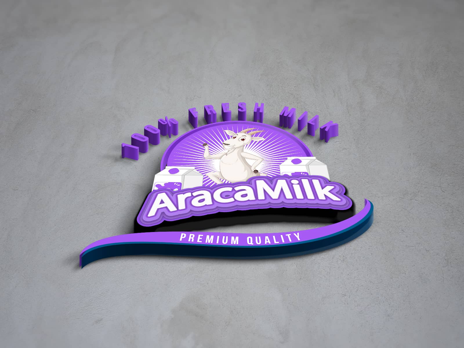 Araca - Best Goat Milk -3D Logo