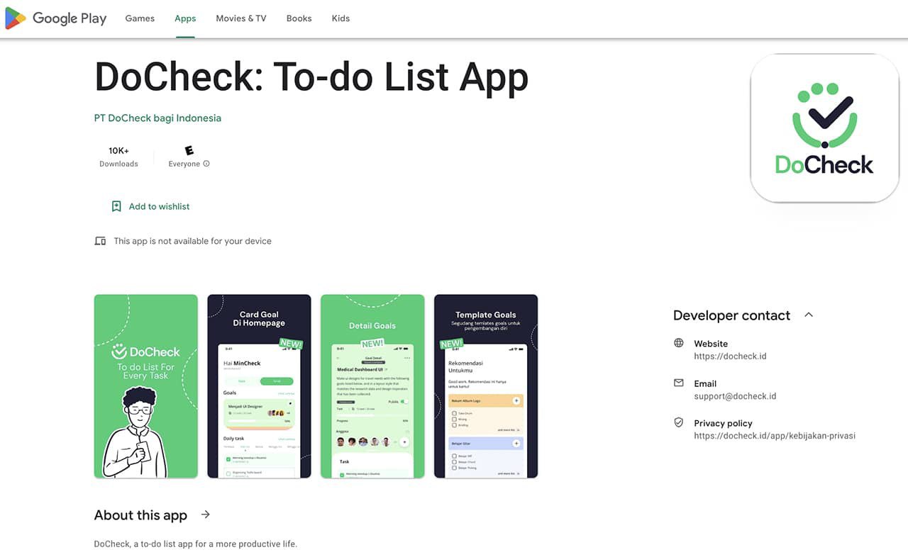 Aplikasi To Do List - DoCheck di Google Play Store