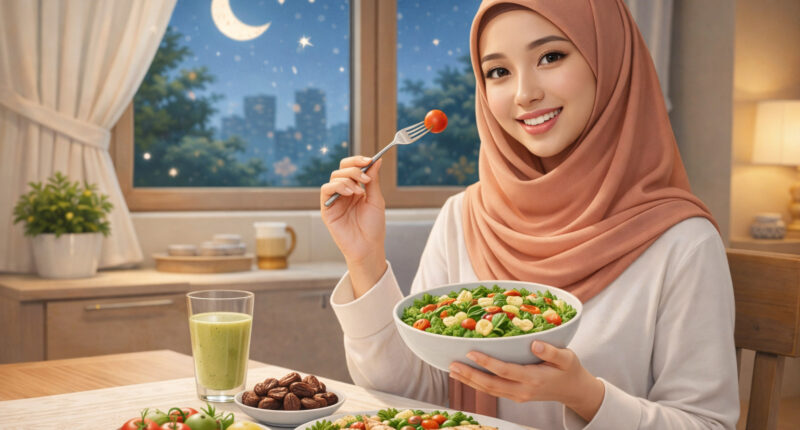 Tips Diet Saat Puasa Ramadhan (Ilustrasi/AI)