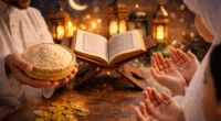 Niat Zakat Fitrah untuk Keluarga Arab dan Latin Lengkap (Ilustrasi/AI)