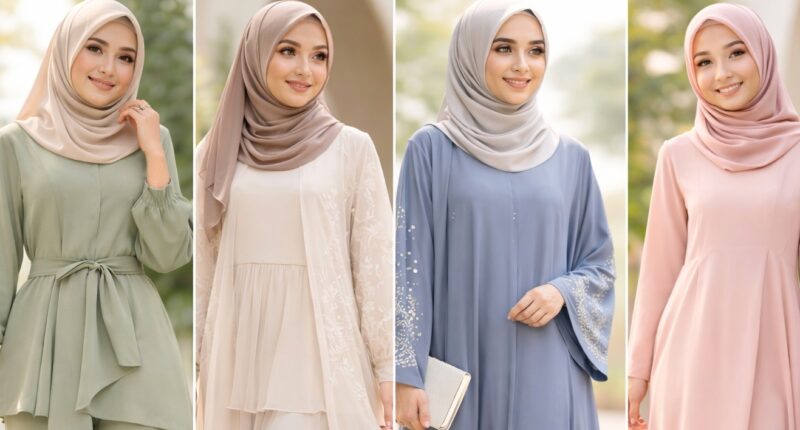 Busana Muslim Wanita Model Terbaru 2026 untuk Lebaran (Ilustrasi/AI)